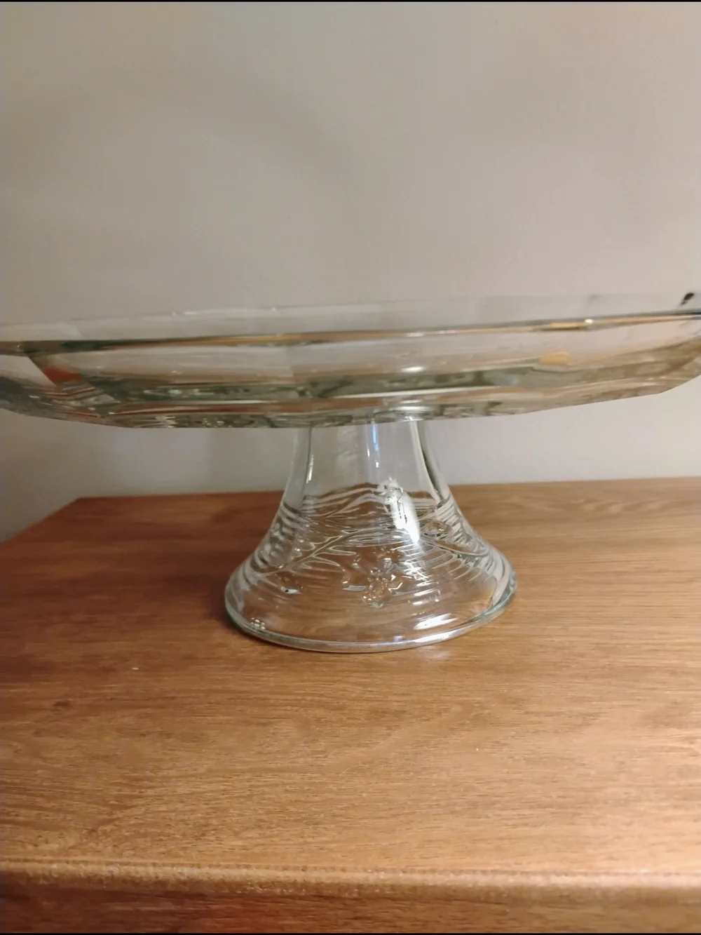Anchor Hocking Clear Glass Pedestal Cake Plate